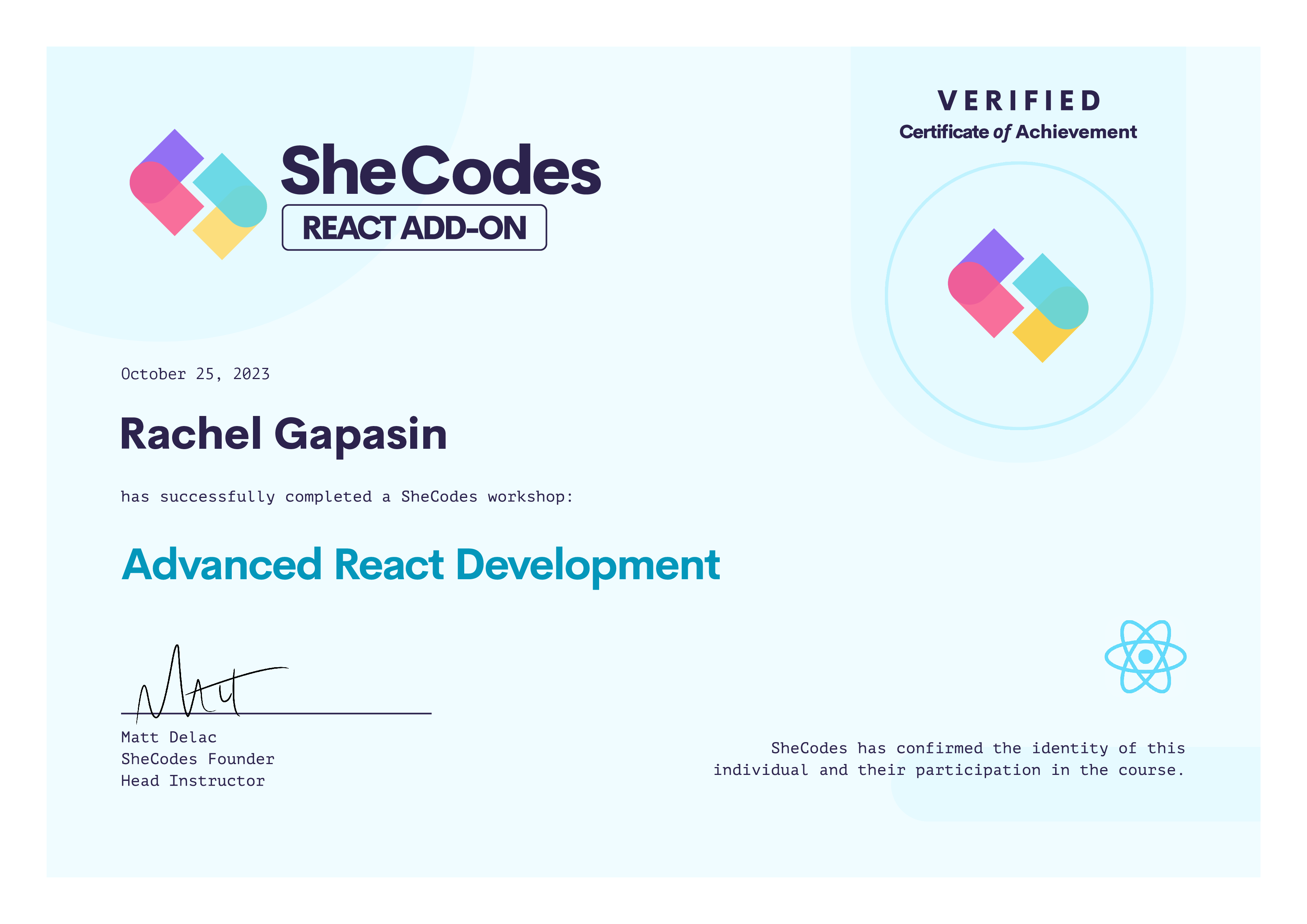 SheCodes React