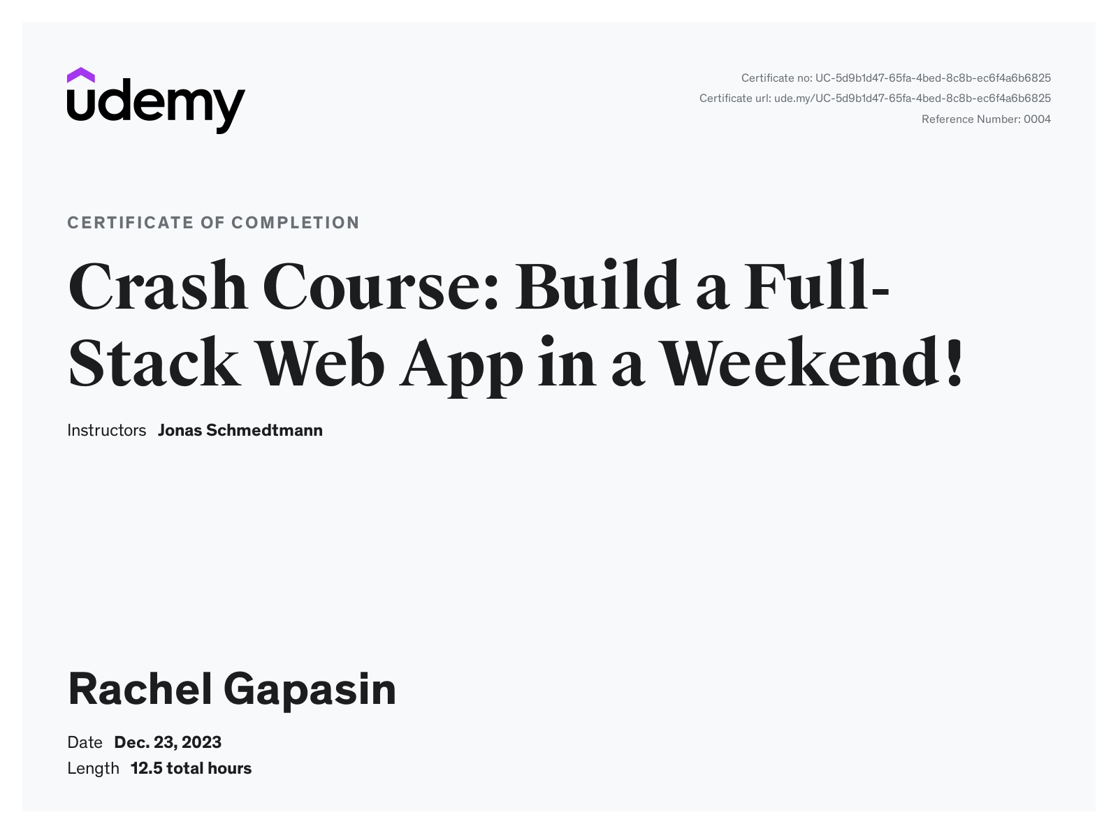 Udemy Full-Stack Web Development